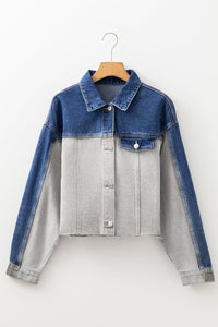 color block denim jacket