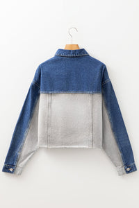 color block denim jacket