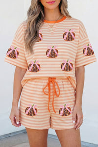 
Trendy Women's Graphic Tee and Matching Bottoms Set - Casual Comfort in Vibrant Colors with a Flattering Fit