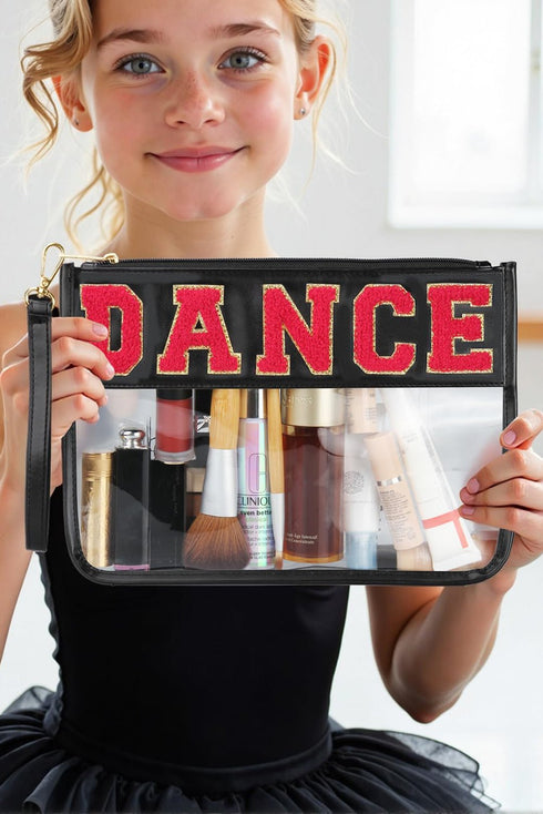 Women's Trendy Women's Letter Graphic Makeup Bag - Stylish Cosmetic Organizer in Vibrant Colors for Daily Beauty Essentials