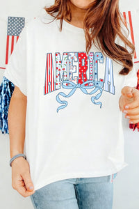Trendy Women's White Coquette Printed Half Sleeve Tee - Loose Fit Casual Top for Effortless Everyday Style