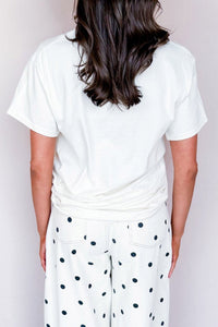 White COWBOY LOVER Lettering Graphic Tee