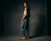 Women's Versatile V Neck Solid Color Jumpsuit with Convenient Pockets, photo 10