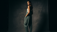 Women's Versatile V Neck Solid Color Jumpsuit with Convenient Pockets, photo 9