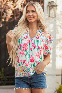 women's vibrant women's casual short sleeve blouses - easy and wearable tops for everyday fashion in bright colors with practical styling and