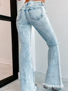 Light Blue Acid Wash Flare Jeans