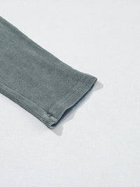 Vintage Charcoal Ribbed Leggings with Acid Wash Finish