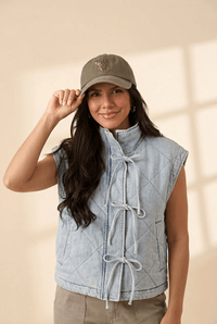 Women's Vintage Olive Canvas Baseball Cap with Leopard Embroidery