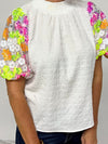 Short Sleeve Sequin Embellished Top