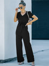 Solid Color One Shoulder Sleeveless Jumpsuit