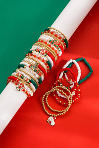 Gold MERRY BELIEVE Christmas 6pcs Bracelet Set
