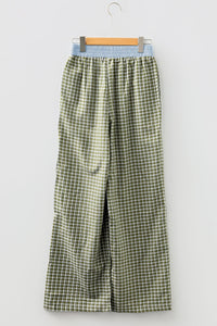Brown Preppy Gingham Boxer Pants