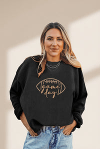 Women's Chic Women's Game Day Sweatshirt in Soft Cotton Blend, Relaxed Fit for Sporty Outings and Everyday Casual Style