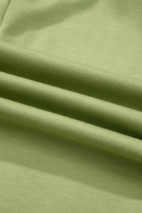 Green Bay Solid Color Long T Shirt Dress with Slits