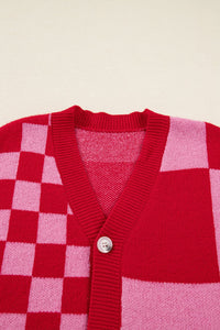 plaid cardigan