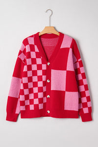 plaid cardigan