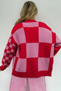 plaid cardigan