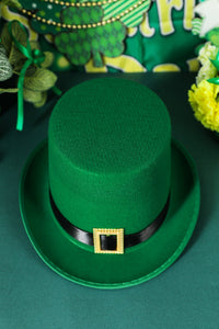 Dark Green St Patricks Day Contrast Buckle Deluxe Detail Leprechaun Hat