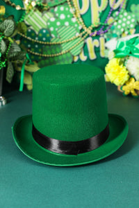 Dark Green St Patricks Day Contrast Buckle Deluxe Detail Leprechaun Hat