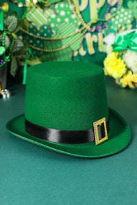 Dark Green St Patricks Day Contrast Buckle Deluxe Detail Leprechaun Hat
