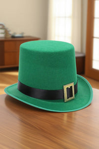 Dark Green St Patricks Day Contrast Buckle Deluxe Detail Leprechaun Hat