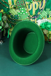 Dark Green St Patricks Day Contrast Buckle Deluxe Detail Leprechaun Hat
