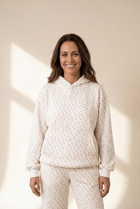 Women's Ditsy Floral Hoodie and Jogger Loungewear Set