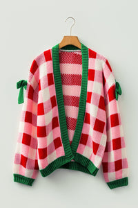plaid cardigan