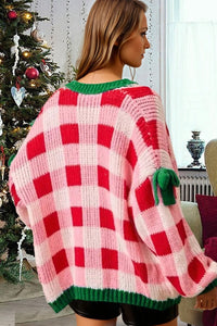 plaid cardigan