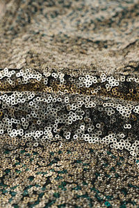 Green Black&Gold Gradient Sequined Pants