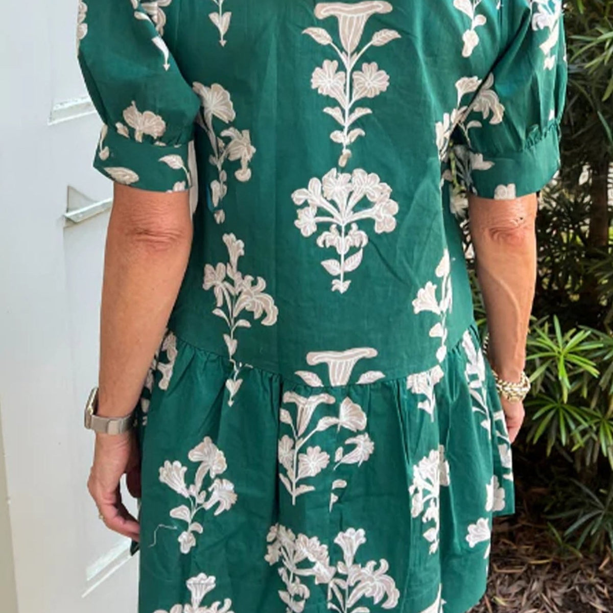 embroidered jersey dress Black High Neck Floral Gown Its made in a main image 1