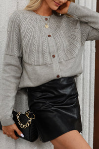 solid color cardigan