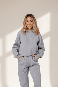 Women's Heather Gray Seam-Detail Hoodie and Joggers Set with practical styling and dependable silhouette control.