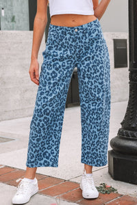 leopard print jeans womens