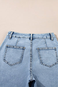 Women's High-Waisted Light Wash Wide-Leg Jeans with Patch Pockets, photo 11