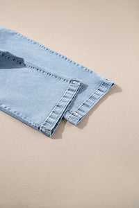 Women's High-Waisted Light Wash Wide-Leg Jeans with Patch Pockets, photo 8