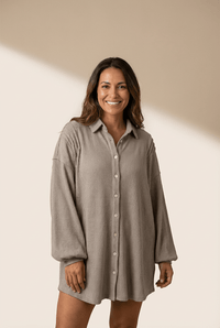 Women's Jet Stream Waffle Knit Tunic Mini Dress