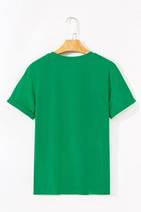 Bright Green WEEZY Graphic Festive Holiday Mardi Gras T Shirt