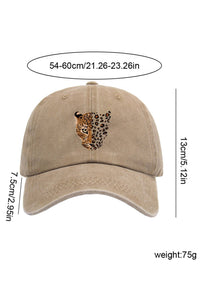 Light French Beige Contrast Leopard Print Retro Baseball Cap