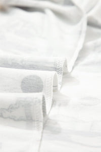 White Desert Sand Print Short Sleeve Knit Top