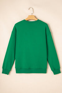 Dark Green Mardi Gras Nutcracker Graphic Pullover Sweatshirt