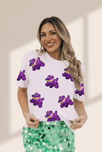 Women's Mardi Gras Sequin Balloon Dog Graphic T-Shirt
