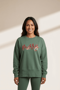 Women's Merry Sequin Graphic Sweatshirt and Leggings Set with practical styling and dependable silhouette control.