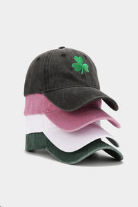 Pink St Patricks Shamrock Embroidered Baseball Cap