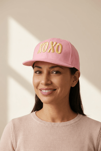 Women's Pink XOXO Embroidered Adjustable Baseball Cap
