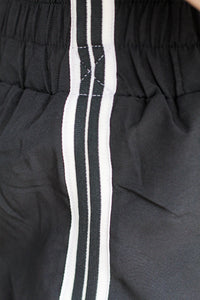 Black Plus Size Varsity Smocked Waist Shorts