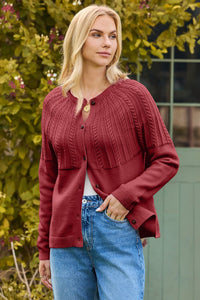 solid color cardigan