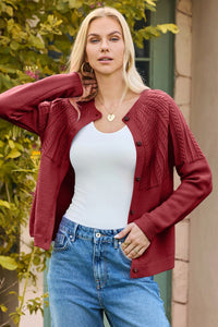 solid color cardigan