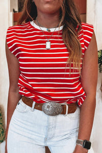 stripe print tank top