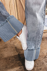 Ashleigh Blue Cuffed Straight Loose Jeans